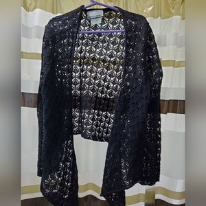 Black cropped cardigan